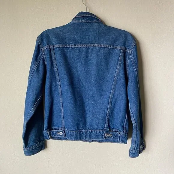 Levi’s Ex-Boyfriend Cotton Denim Trucker Jacket Size S - Picture 6 of 8